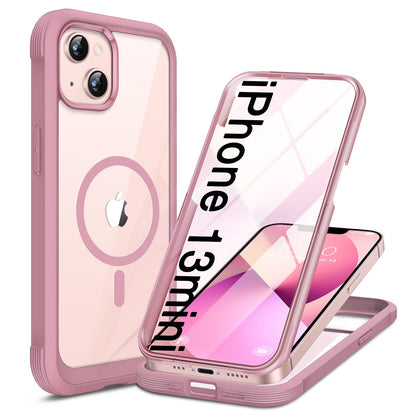 Miracase for iPhone 17e Case & iPhone 16e Case, Full-Body Phone with Built-in Glass Screen Protector, [Magnetic with MagSafe] Military Drop Proof 17 E/ 16 E Cover Bumper 6.1 inch, Black