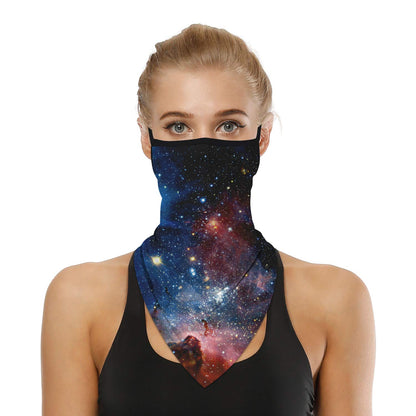 YAYOUREL Neck Gaiter Face Mask Bandanas for Men Women UV Face Scarf Cover Ear Loop Hole Facemask for Fishing Running Cycling
