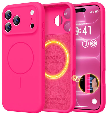 LOVE 3000 Designed for iPhone 16 Case, Premium Silicone with [Soft Anti-Scratch Microfiber Lining] Shockproof Protective Phone Case for Men Women Girls 6.1", Black