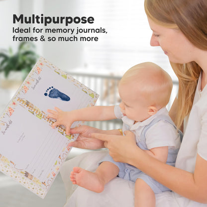 4pk Inkless Baby Hand and Footprint Kit, Mess Free Ink Pads (Jet Black, R)