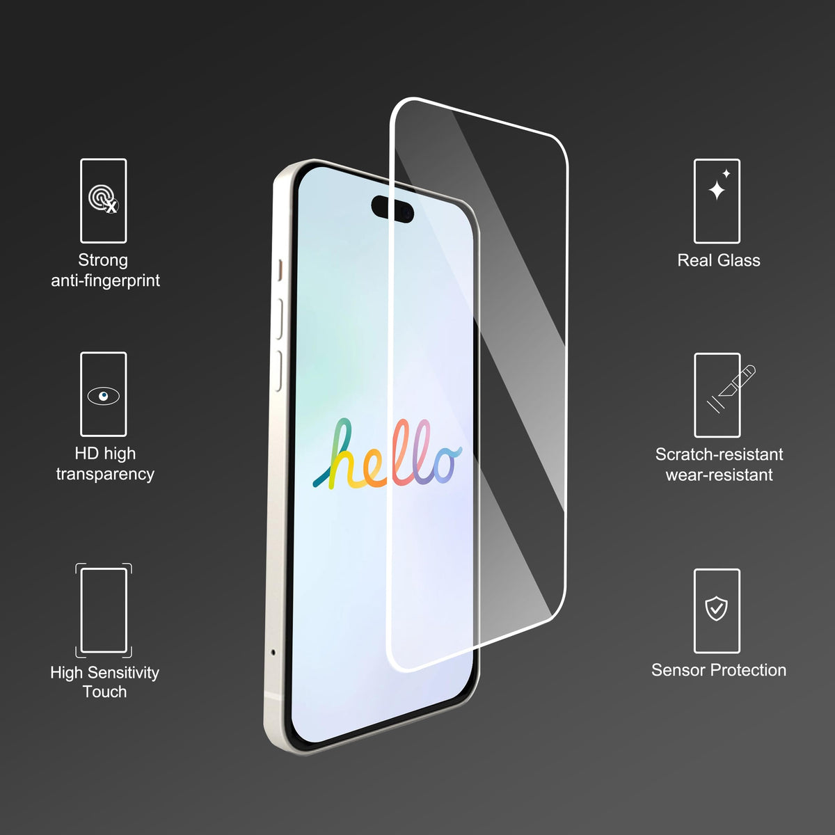 Ailun Screen Protector + Camera Lens Protector for iPhone 16 Pro Max