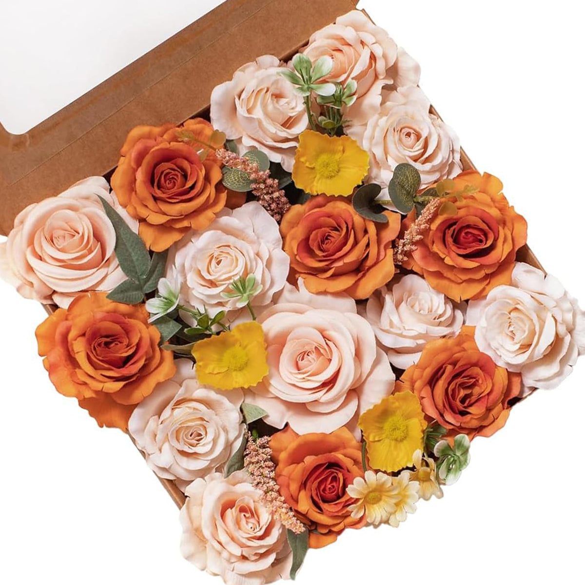Fall Artificial Flowers DIY Bouquet Combo Faux Rose for Home Decor