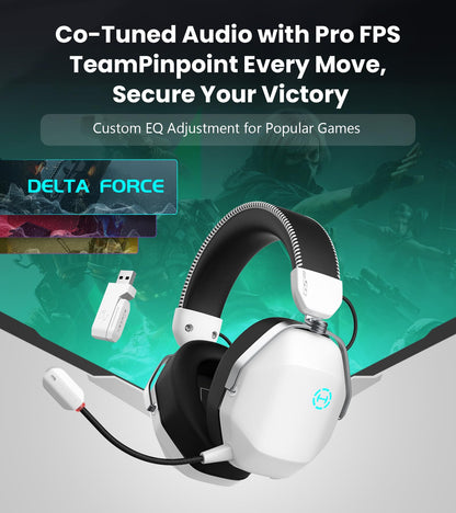 Edifier G5 MAX Gaming Headset, 305H Battery, THX Audio, Space Grey