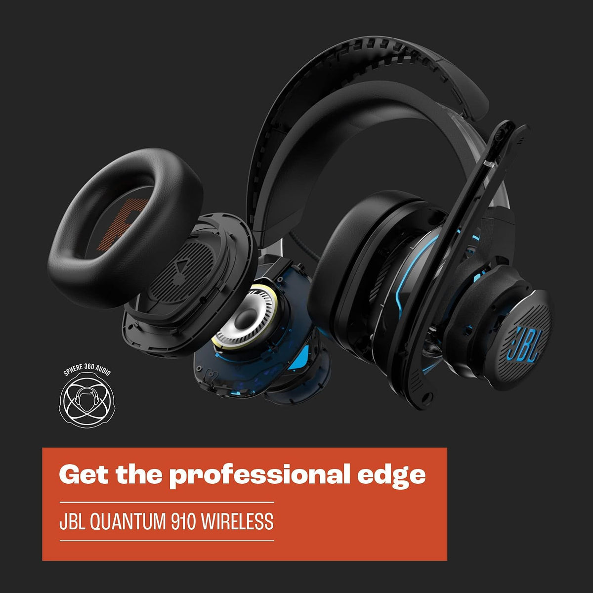 JBL Quantum 910 Wireless - Performance Gaming Headset - Black