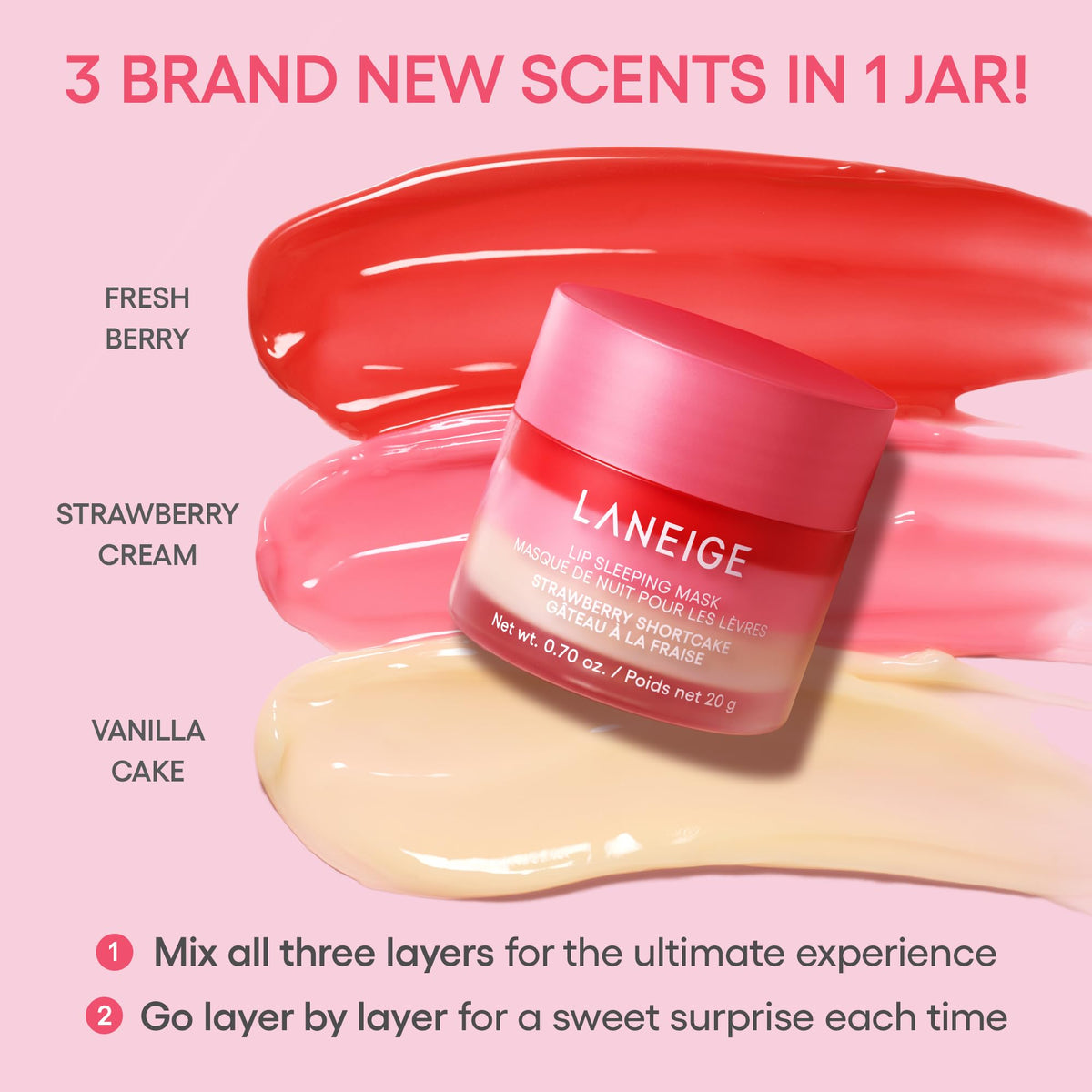 LANEIGE Lip Sleeping Mask: Nourish, Hydrate, Vitamin C, Murumuru & Shea Butter, Antioxidants, Flaky, Dry Lips
