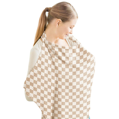 Konssy Muslin Nursing Cover Up for Breastfeeding with Rigid Hoop