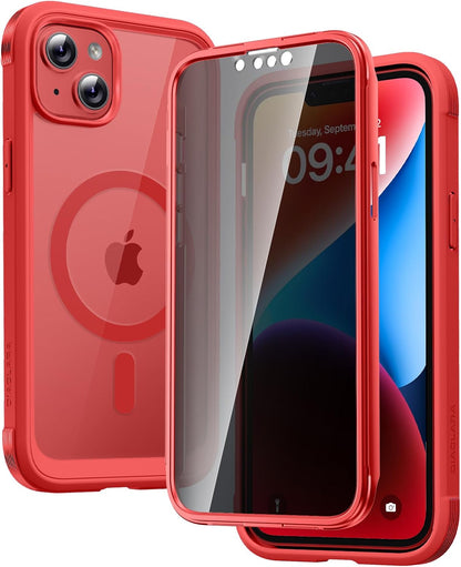 Diaclara Designed for iPhone 15 Plus Case 6.7 Inch, Full-Body Clear Bumper Cases w/Built-in Screen Protector, 360 Protective Rugged Case + Glass Camera Lens Protector,Mint Green