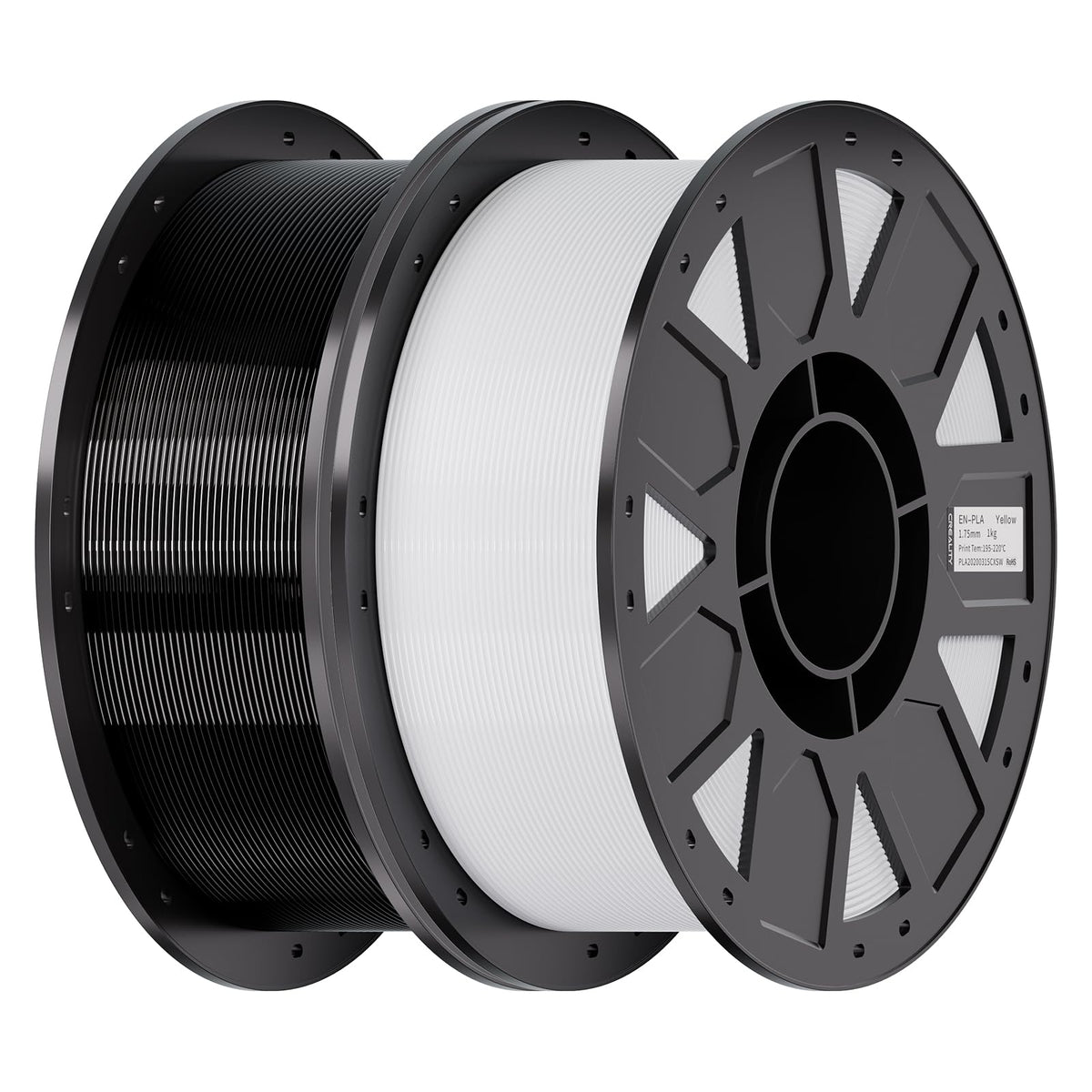 Creality PETG Filament 1.75mm 4KG, Black+White+Blue+Red, Total 4-Pack