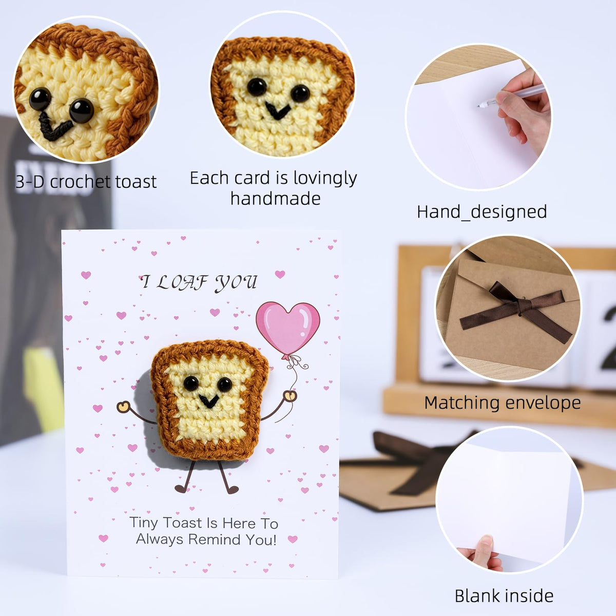 3D Crochet Toast Card for New Chapter - A Little Toast to Your Next Chapter