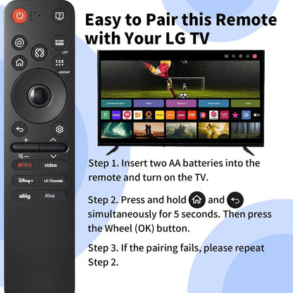 Rechargeable TV Remote for Samsung Smart TVs. Replacement Voice Remote.