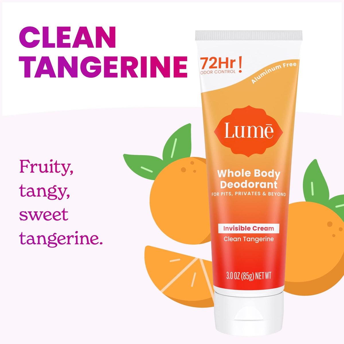 Lume Whole Body Deodorant - Cream Tube - 3 oz, 2 pk (Soft Powder)