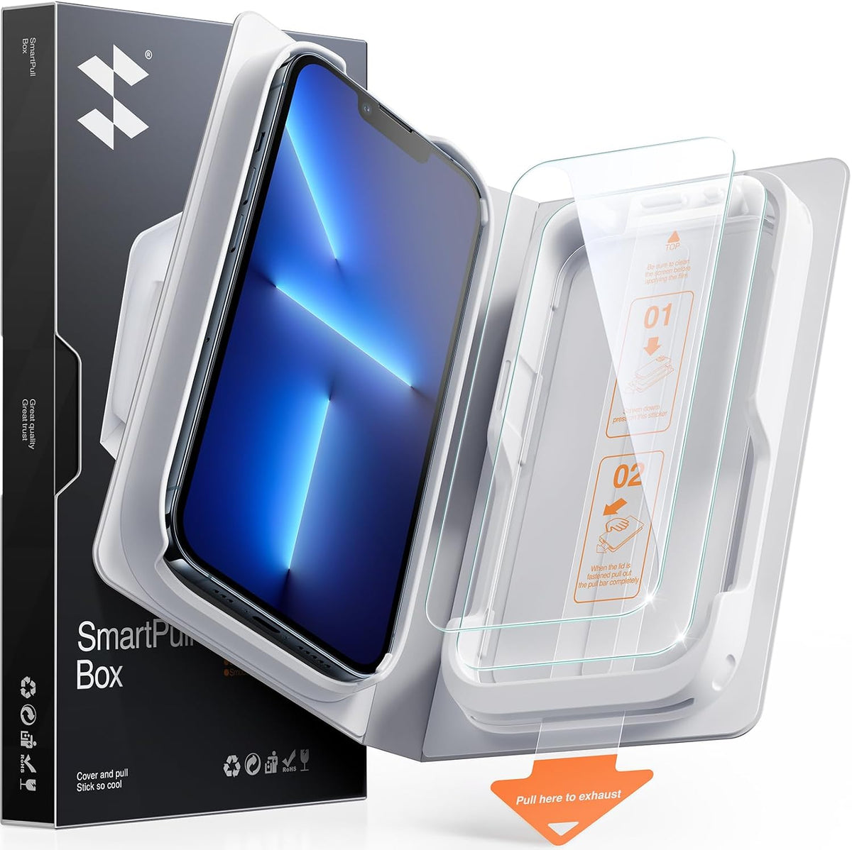 SMARTDEVIL 2 Pack Tempered Glass for iPhone 15 Pro Screen Protector