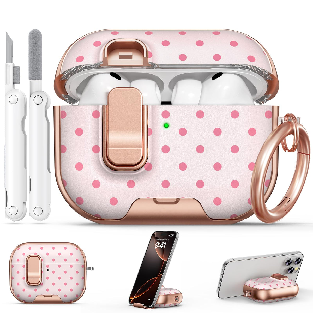 for AirPods Pro 2nd/1st Case (2023-2019)-Purple Bell Flower