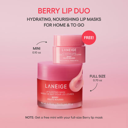 LANEIGE Lip Sleeping Mask: Nourish, Hydrate, Vitamin C, Murumuru & Shea Butter, Antioxidants, Flaky, Dry Lips