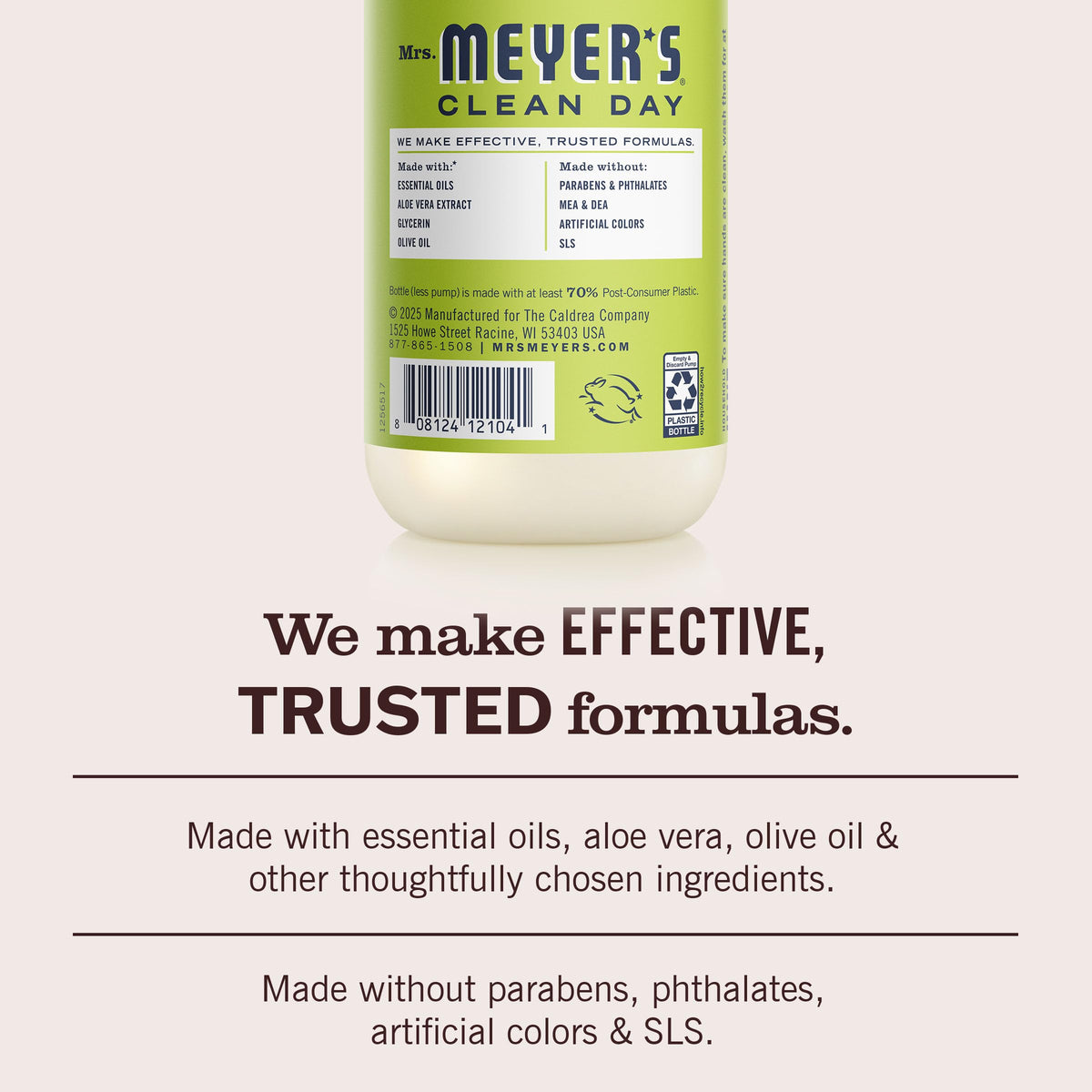 MRS. MEYER'S CLEAN DAY Liquid Hand Soap, Lemon Verbena, 12.5 fl oz, 3 Pack
