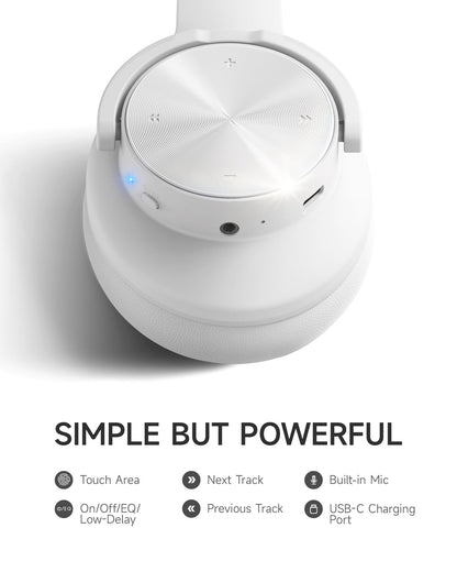 Picun B8 Wireless Bluetooth Headphones, 120H Playtime, 3EQ Modes, Black