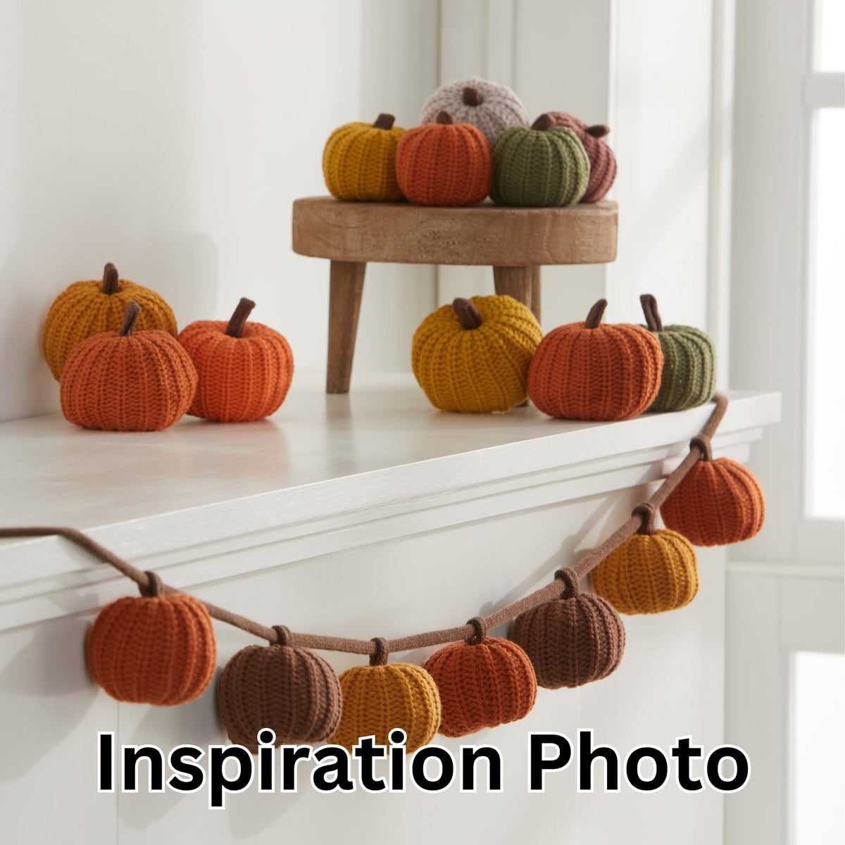 Mini Knit Pumpkins Set of 5, Fall Décor (Autumn Set)