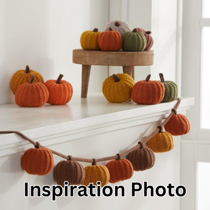 Mini Knit Pumpkins Set of 5, Fall Décor (Autumn Set)