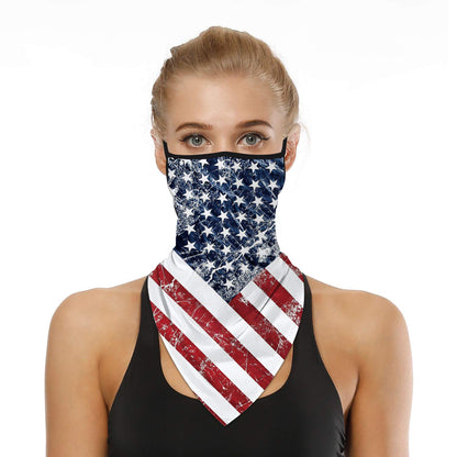 YAYOUREL Neck Gaiter Face Mask Bandanas for Men Women UV Face Scarf Cover Ear Loop Hole Facemask for Fishing Running Cycling