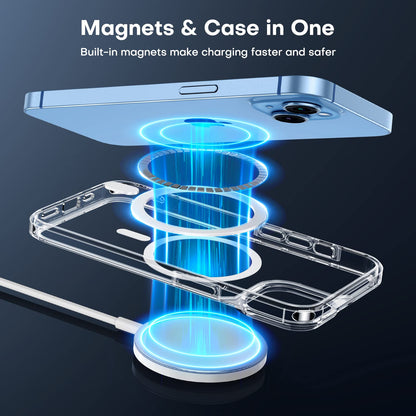 TAURI for iPhone 16 Pro Case, Compatible with MagSafe, Clear