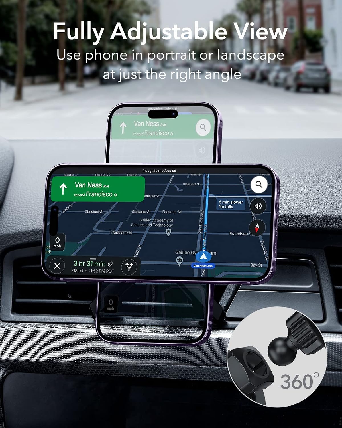 ESR for MagSafe Car Mount, Car Phone Holder for iPhone 18 Pro Max/Duo/17-12