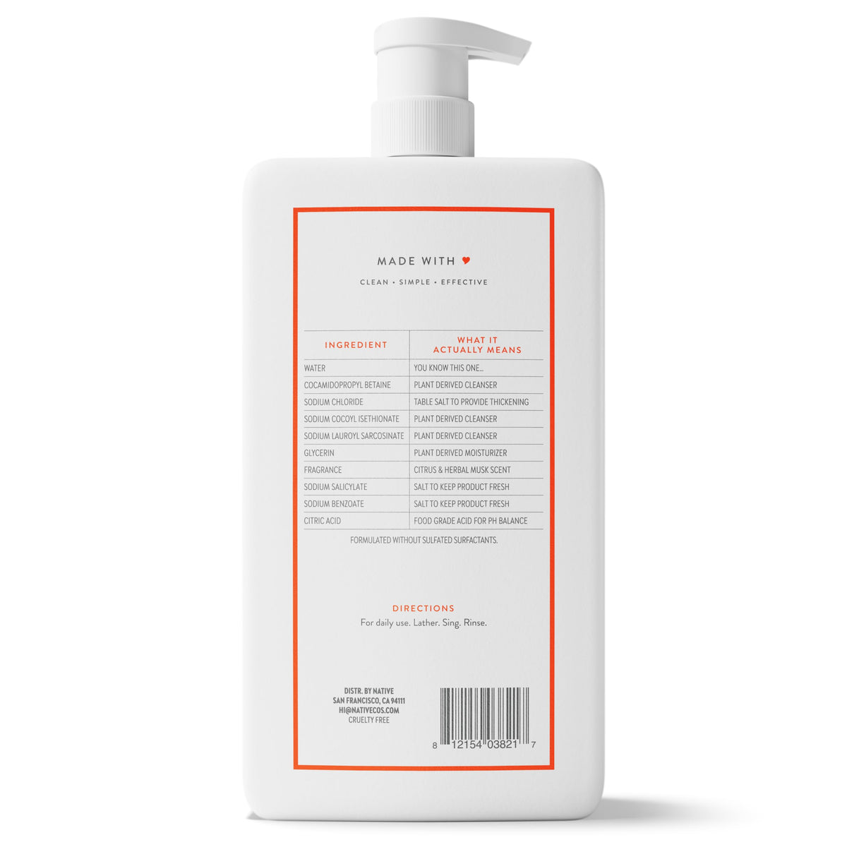 Native Body Wash 3 Pack - Natural Body Wash Women & Men - SLS & Paraben Free - Cucumber & Mint, Coconut & Vanilla, Lavender & Rose