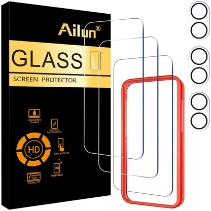 Ailun Screen Protector + Camera Lens Protector for iPhone 16 Pro Max