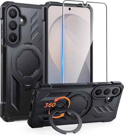 FNTCASE for iPhone 17 Case with 360 Spin Magnetic Stand