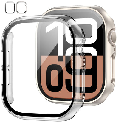 JZK Screen Protector Case for Apple Watch Series 11/10 42mm,Carbon Fibre