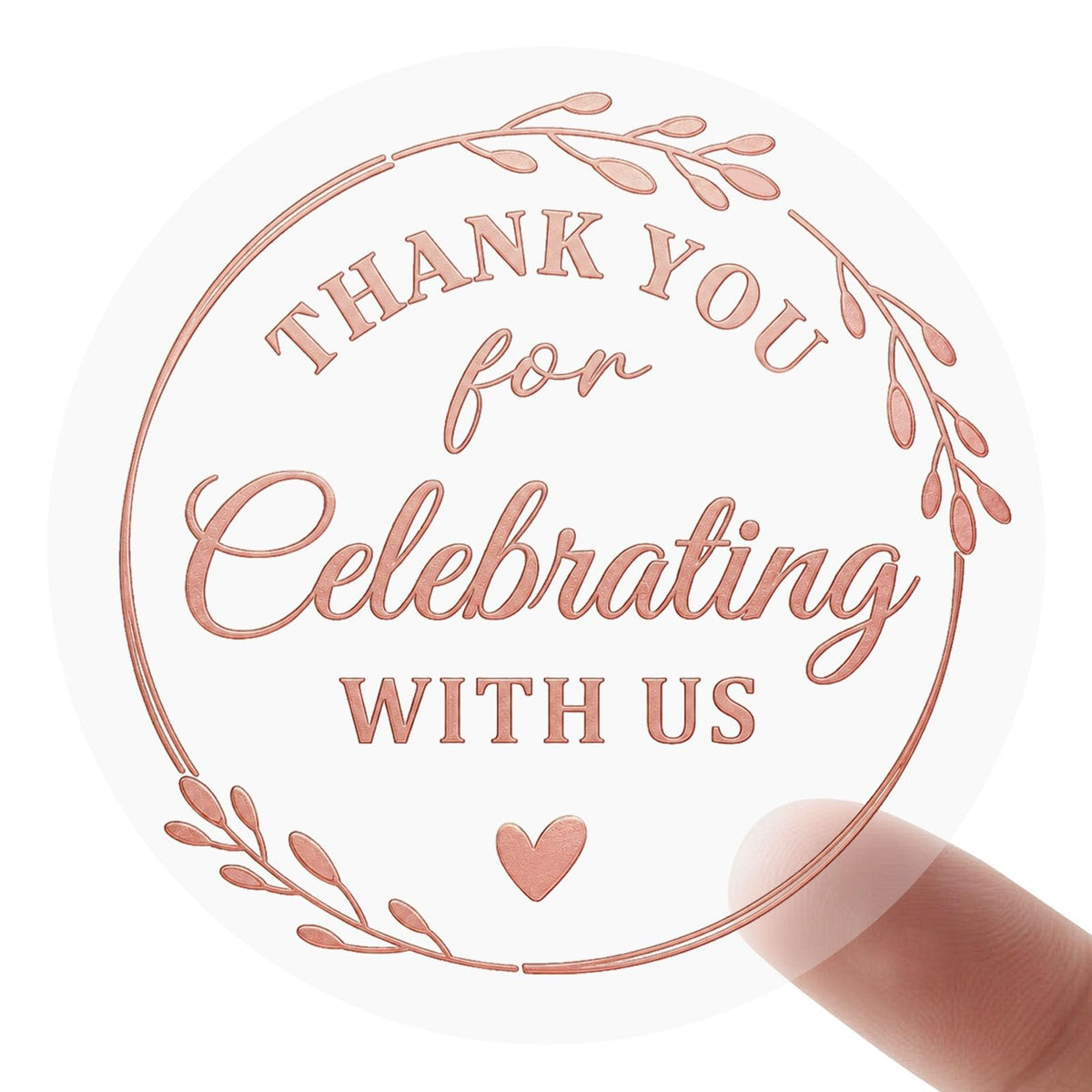 Thank You Stickers, 100 PCS Black Wedding Stickers with Gold Foil