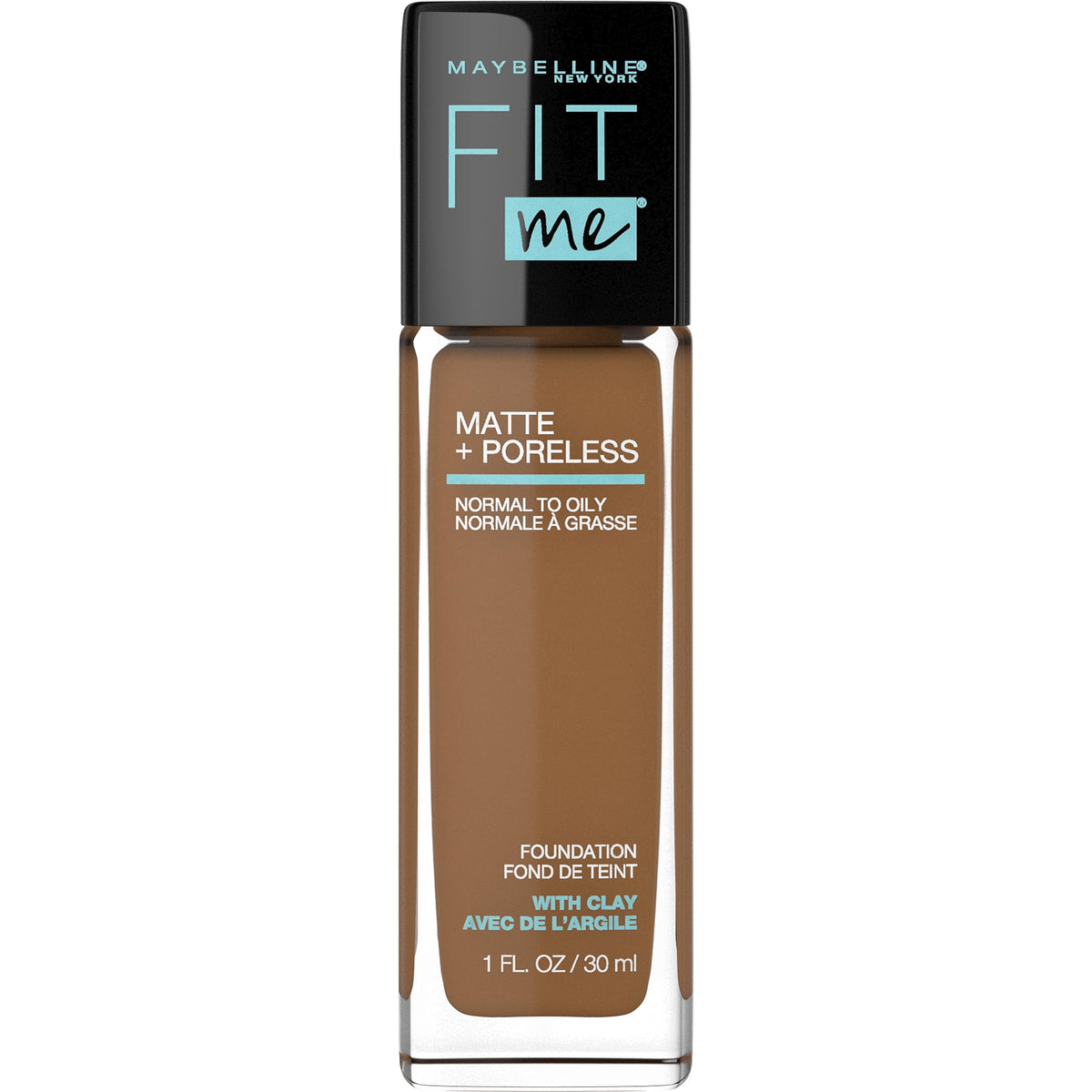 Maybelline Fit Me Matte + Poreless Liquid Oil-Free Foundation Makeup, Sun Beige, 1 Count (Packaging May Vary)