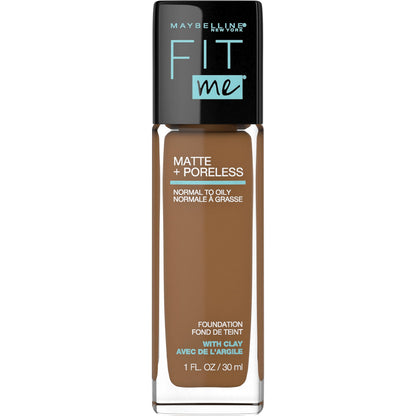 Maybelline Fit Me Matte + Poreless Liquid Oil-Free Foundation Makeup, Sun Beige, 1 Count (Packaging May Vary)