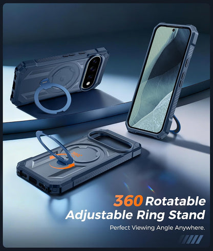 FNTCASE for iPhone 17 Case with 360 Spin Magnetic Stand