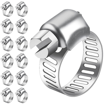 Bolatus Hose Clips 6-51 mm, 22 Pcs Hose Clamp Stainless Steel 304