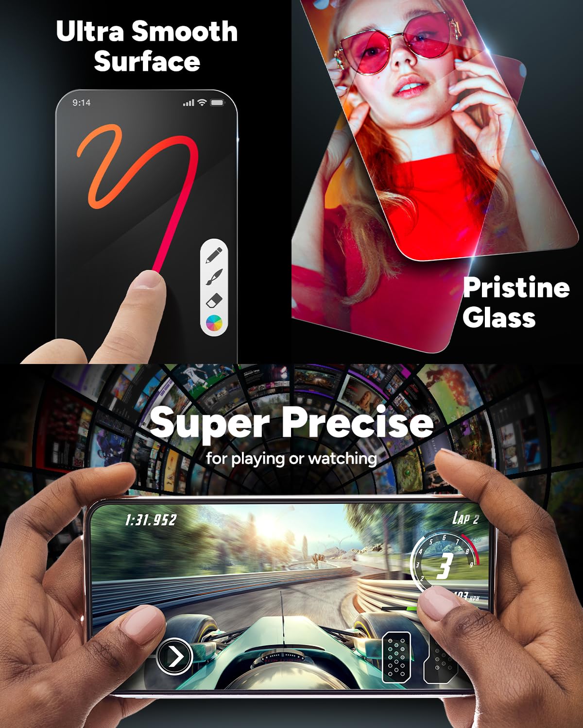 ZAGG Glass+ Screen Protector for iPhone 17