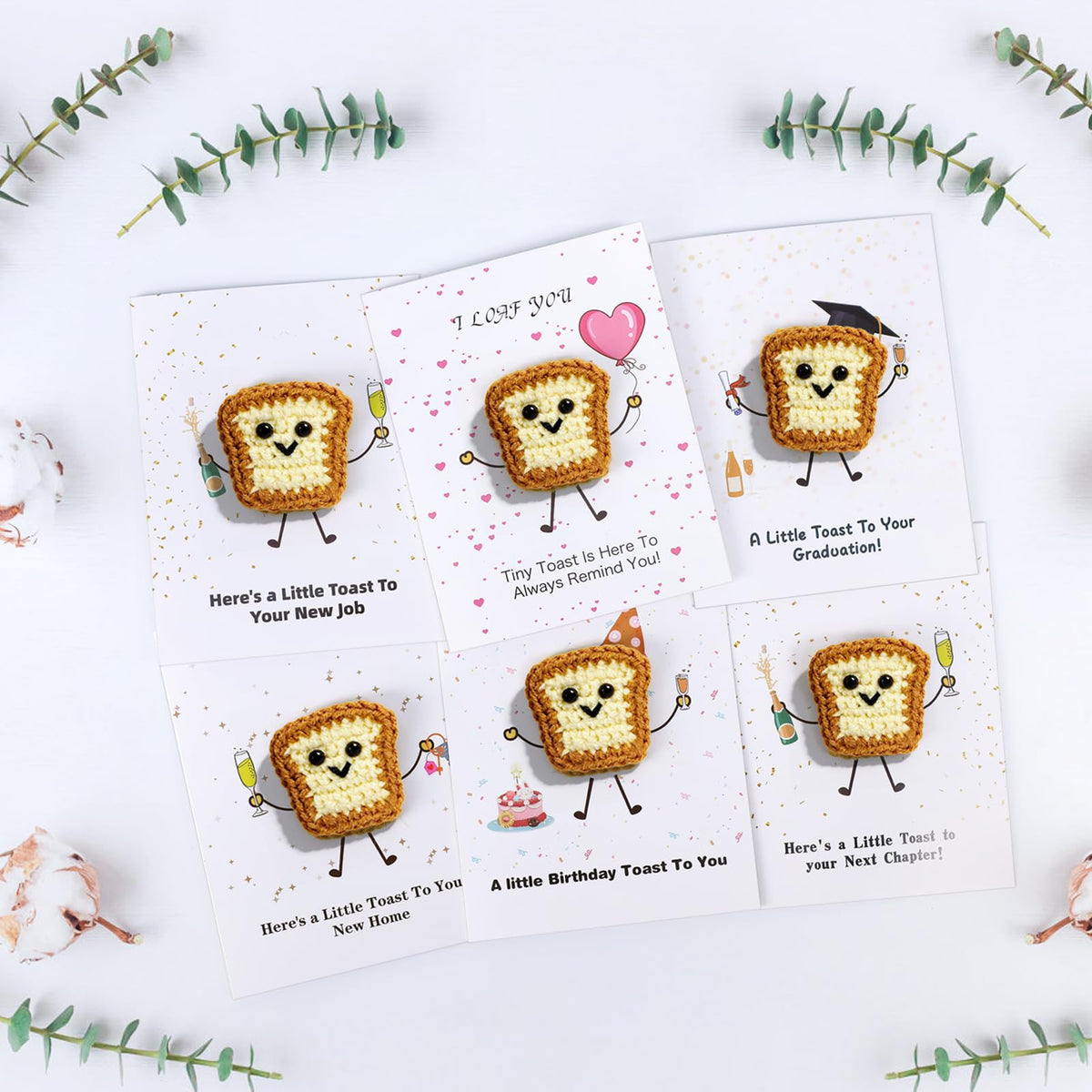 3D Crochet Toast Card for New Chapter - A Little Toast to Your Next Chapter