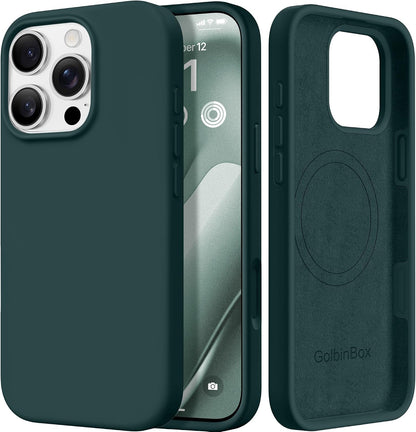 GolbinBox Magnetic for iPhone 13/14 Case, Silicone Cover, Blackcurrant