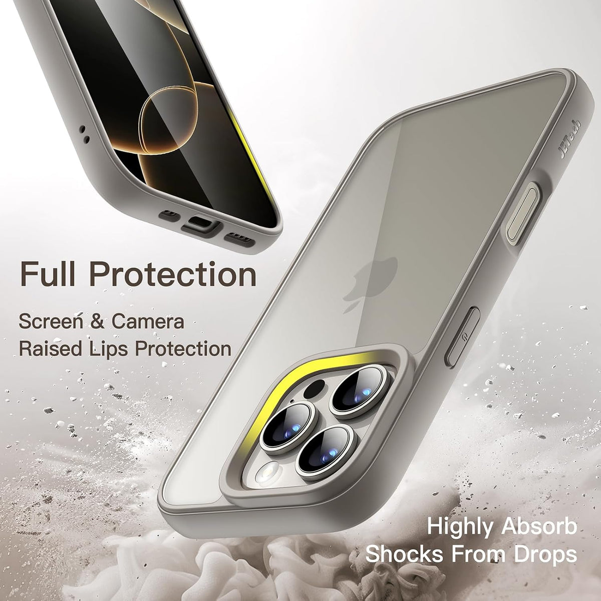 JETech Case for iPhone 16, Anti-Yellowing, Clear