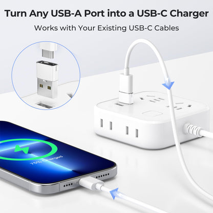 Basesailor USB to USB C Adapter,USBC Female to USB A Male Charger Adapter
