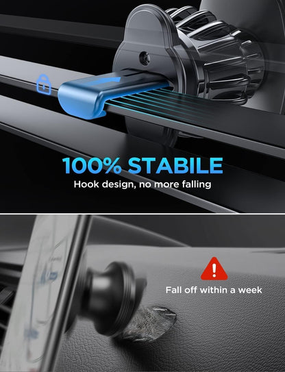 LISEN for MagSafe Car Mount [3800gf Strong Magnet&90+LBS Suction] 360° Adjustable Vacuum Magnetic Phone Holders for Your Car, for iPhone 18 Pro Max 17 16 15 Car Accessories Women Men Smartphone White