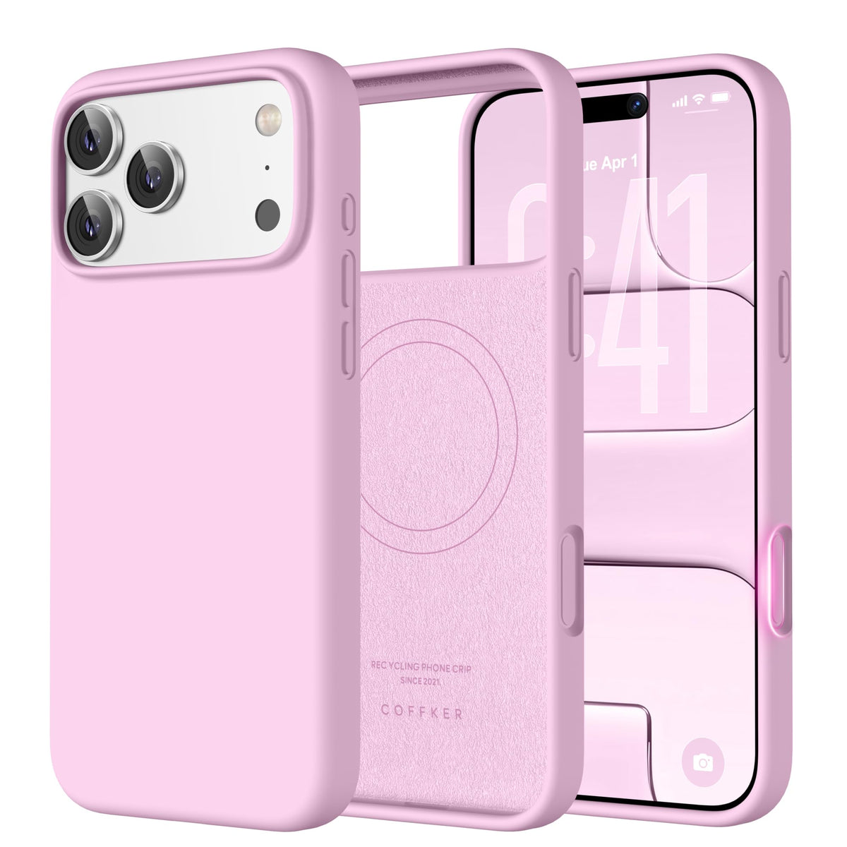Magnetic for iPhone 18 Pro /17 Pro Case Silicone, Wine Red
