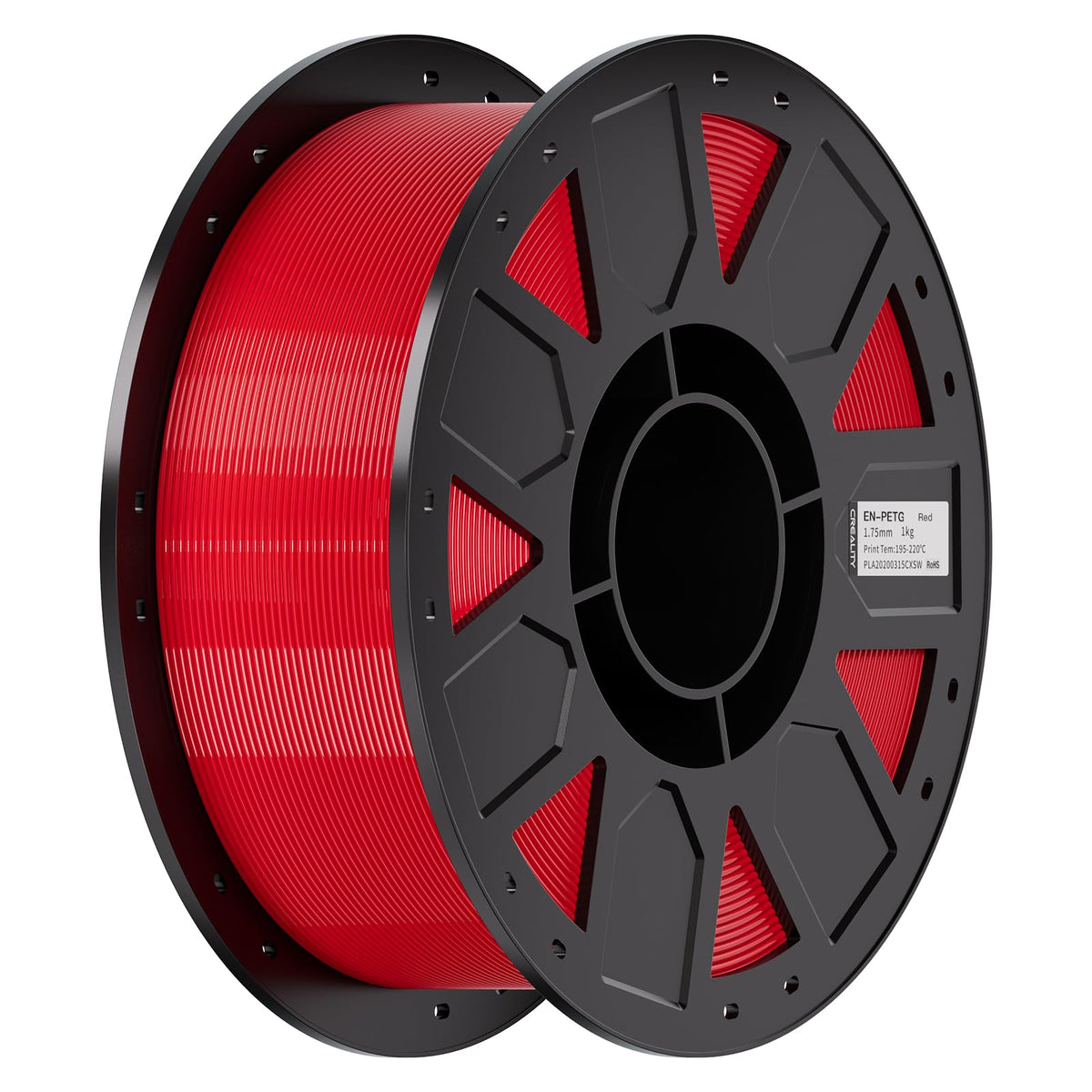 Creality PETG Filament 1.75mm 4KG, Black+White+Blue+Red, Total 4-Pack