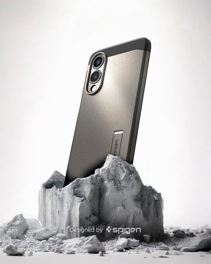 Spigen for Galaxy S26 Case, Tough Armor MagFit [Kickstand] [Compatible with MagSafe] [Military-Grade Protection] - Black