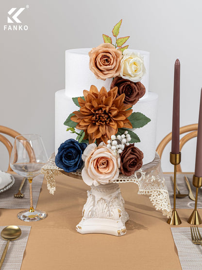 Fall Artificial Flowers DIY Bouquet Combo Faux Rose for Home Decor