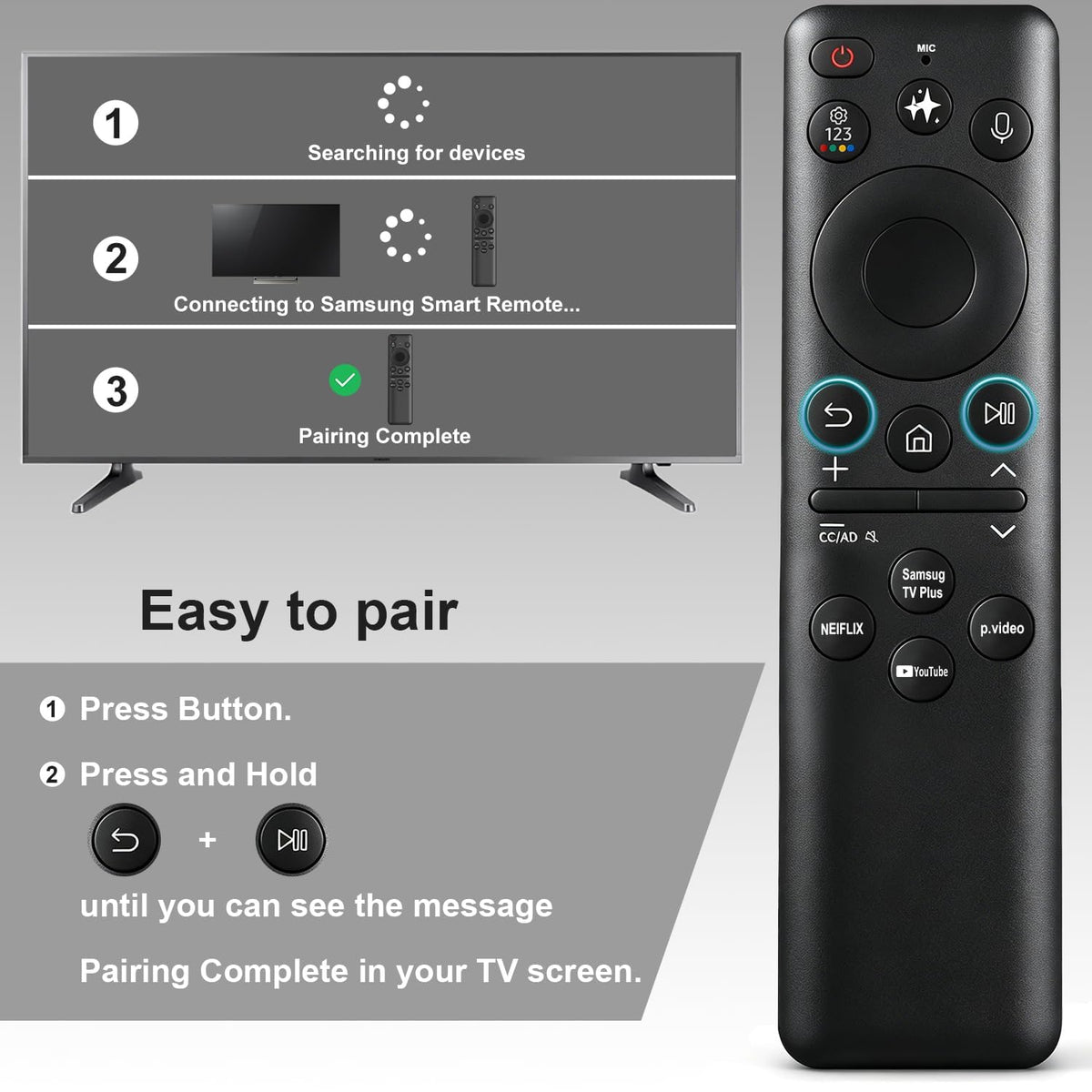 Seniors Elderly Big Button Universal Extra Large Remote Control UNOCAR