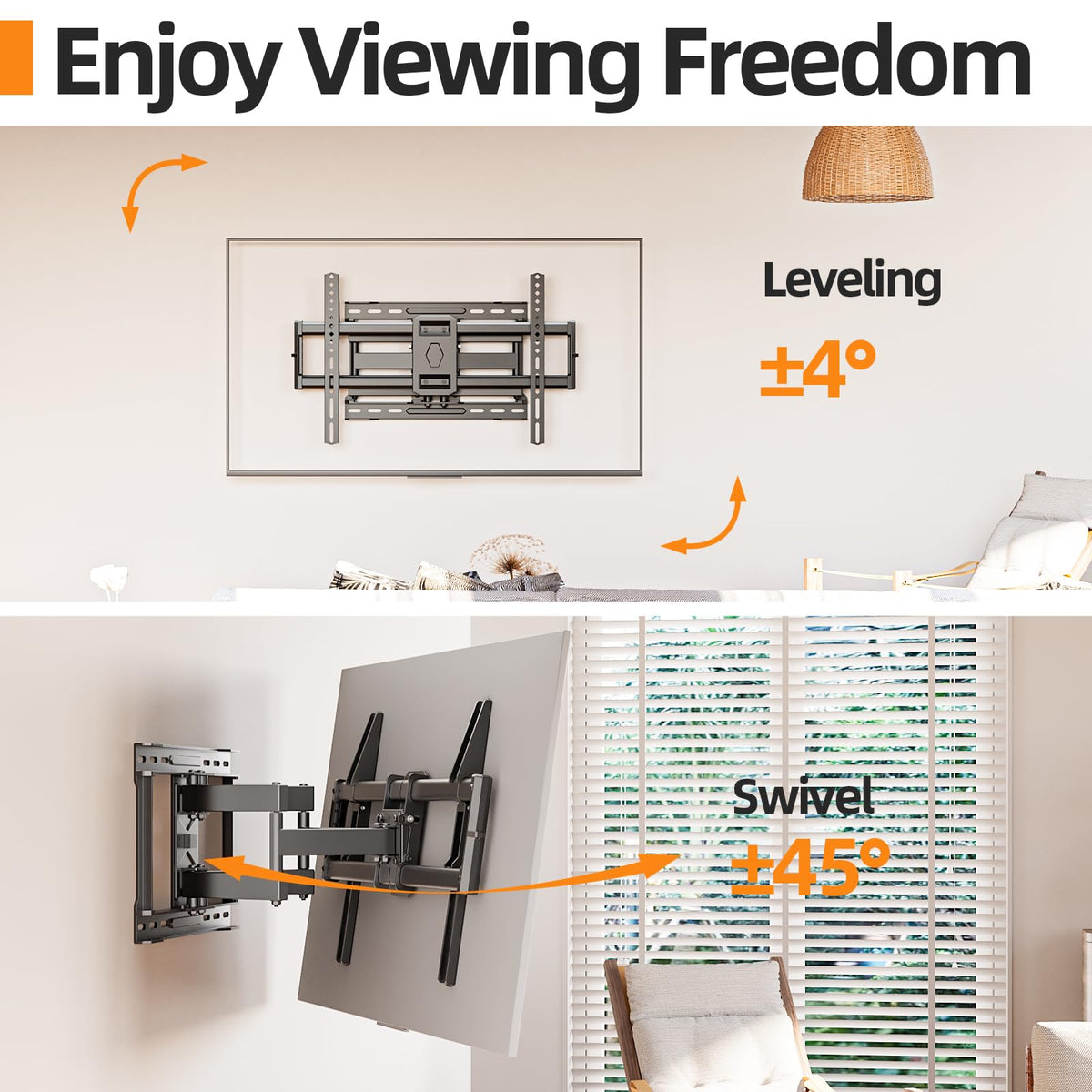 55 65 75 85 inch Tilting TV Wall Mount for 32-90 '' TVs, Low Profile TV Mount Bracket, Safe Lock & Quick Release,Max VESA 600x400mm, 24 inch Studs,132 lbs, Fit Most 55+ 75+ 85+ 86 TVs