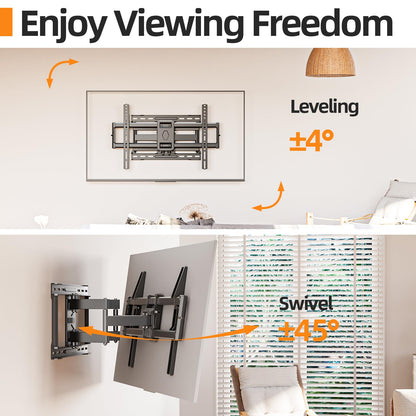 55 65 75 85 inch Tilting TV Wall Mount for 32-90 '' TVs, Low Profile TV Mount Bracket, Safe Lock & Quick Release,Max VESA 600x400mm, 24 inch Studs,132 lbs, Fit Most 55+ 75+ 85+ 86 TVs