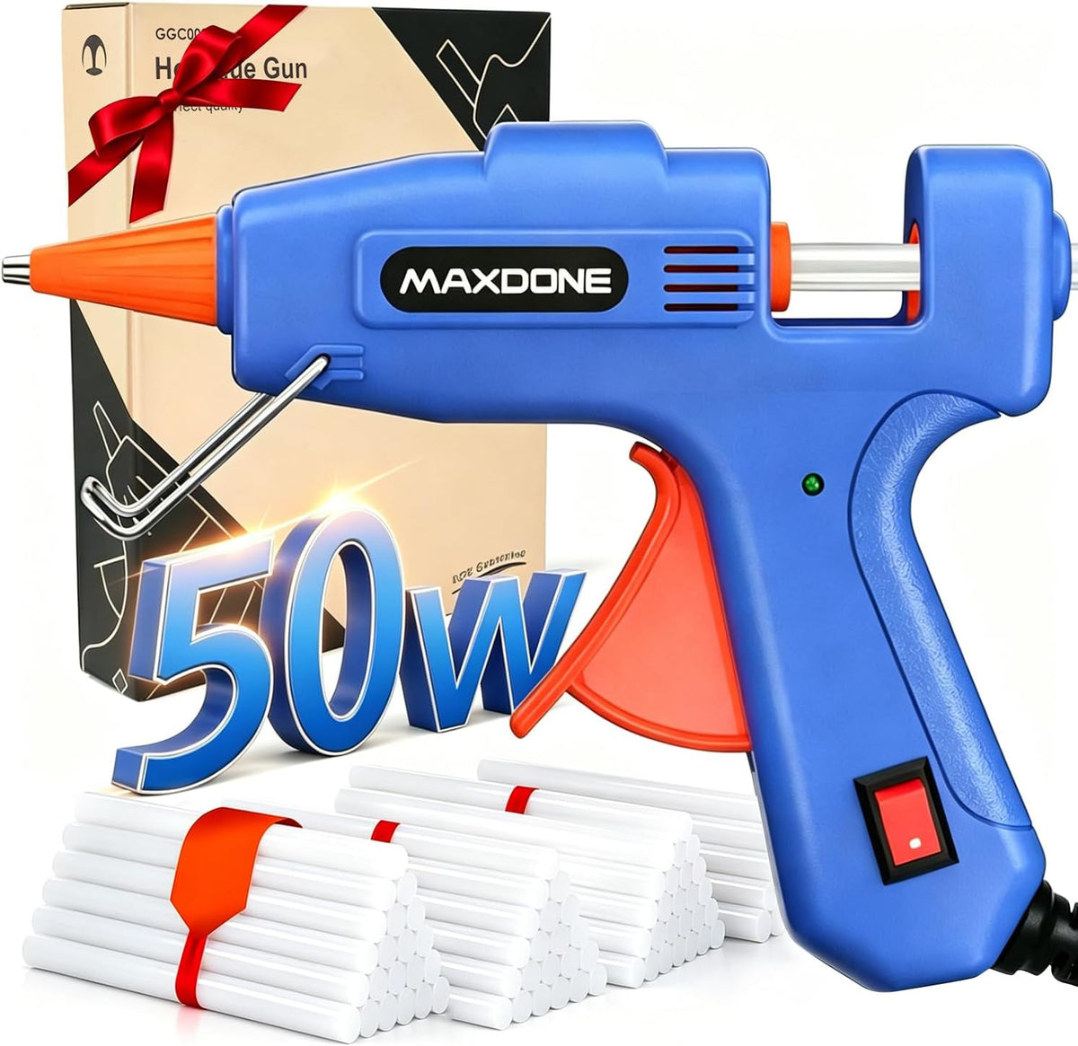 Mini Hot Glue Gun Kit 50W: Mini Glue Gun Fireproof Upgraded Version