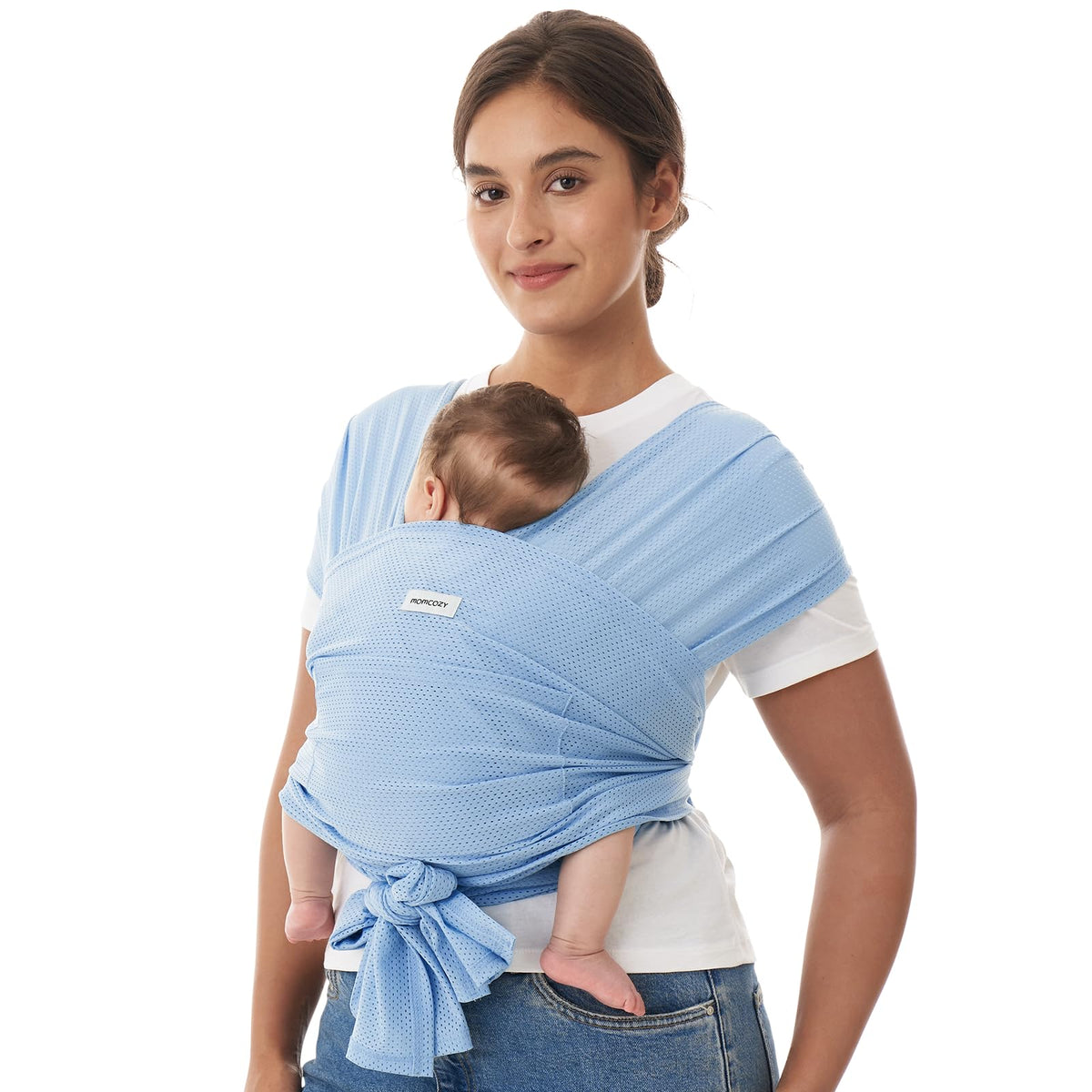 Momcozy Baby Wrap Carrier, Easy-On 2-Piece Design, Newborn to 33 lb
