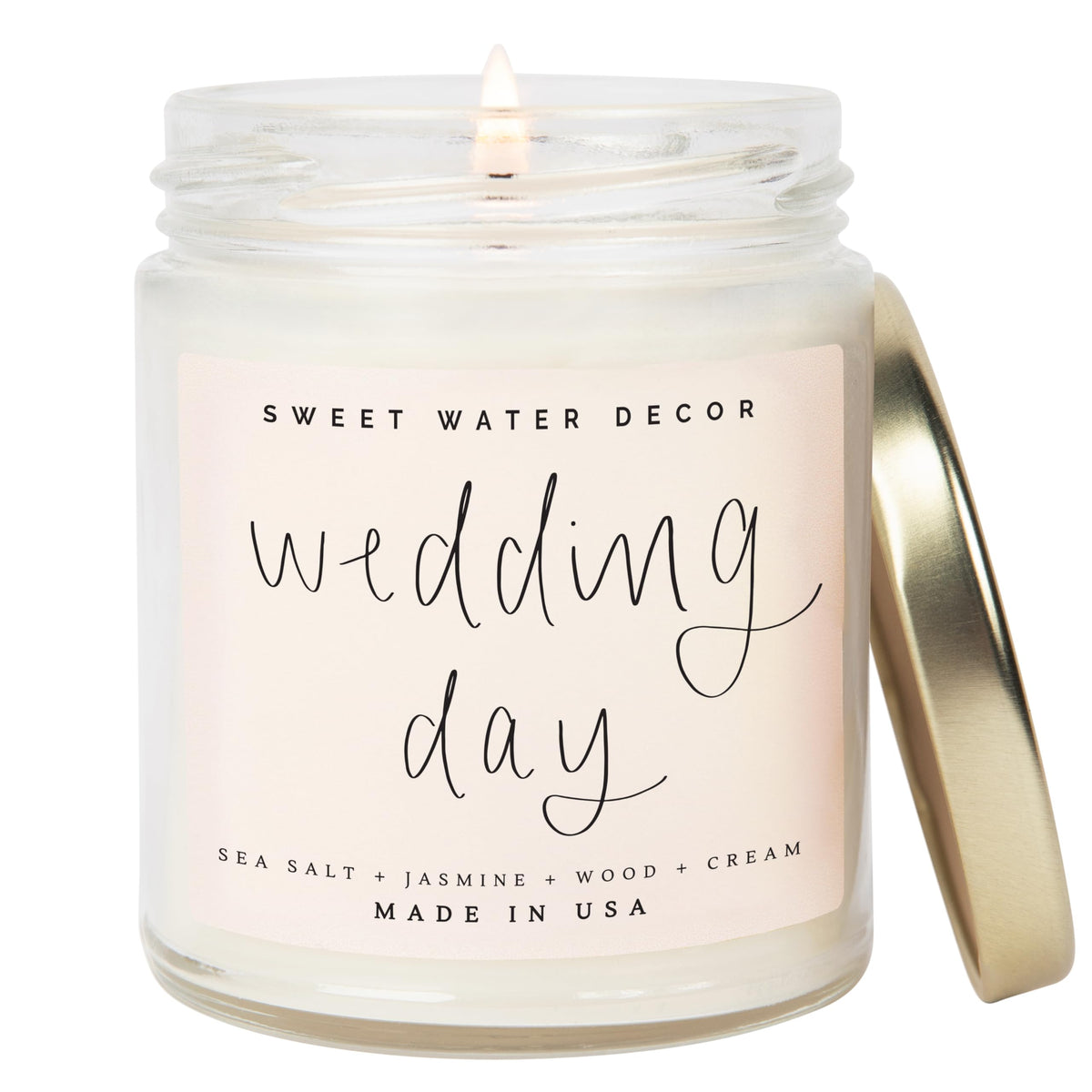 Sweet Water Decor Forever and Always Wedding Soy Wax Candle, 9oz Clear Jar